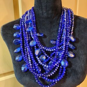 Malia By Sassy Jones Egyptian Blue Crystal Statement Ne